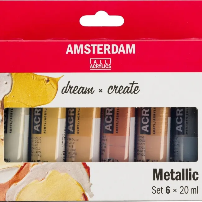 Set akryl Amsterdam 6 x 20 ml Metallic