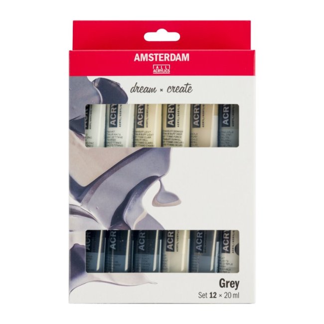 Set akryl Amsterdam 12 x 20 ml Grey