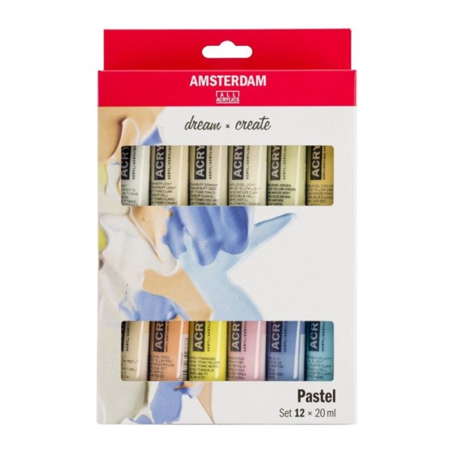 Set akryl Amsterdam 12 x 20 ml Pastel